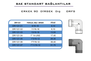 Erkek 90° Dirsek Dış ORFS